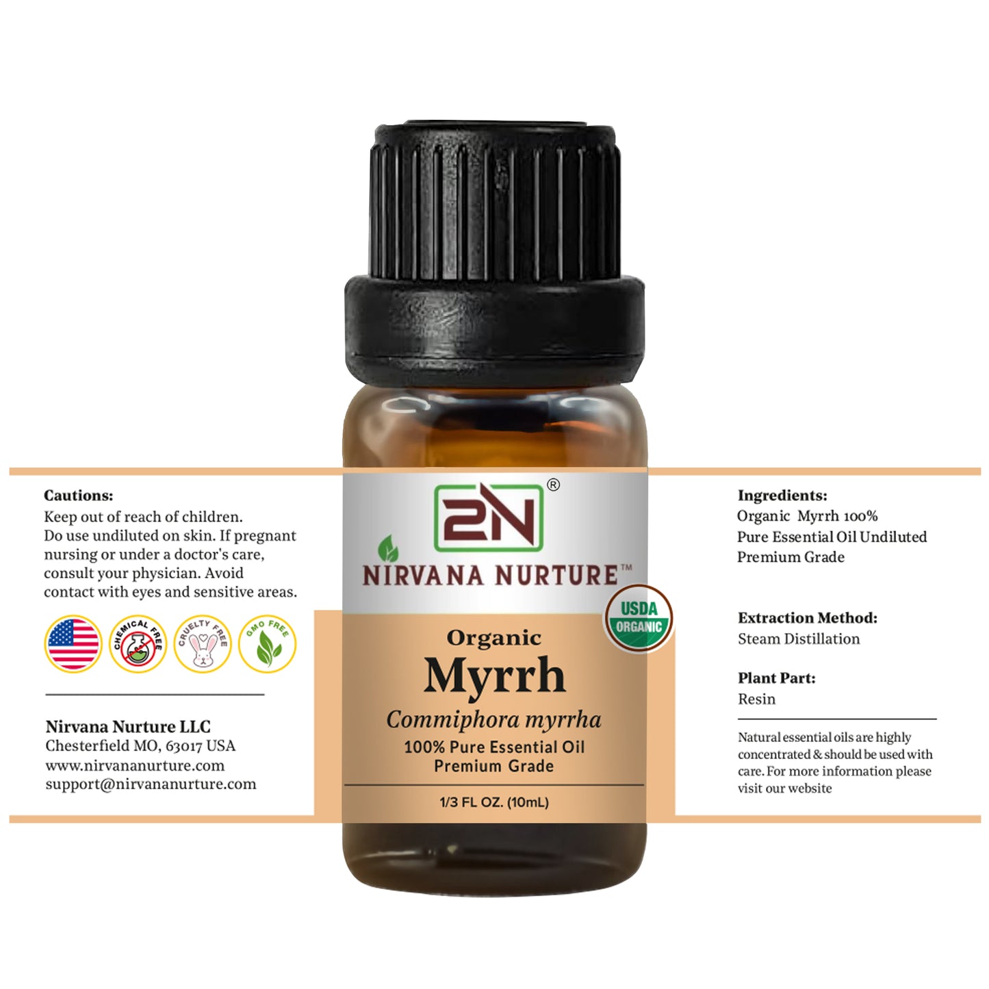 Organic Myrrh Essential Oil – 100% Pure, Undiluted | Nirvana Nurture