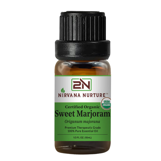 Sweet Marjoram Essential Oil USDA Certified Organic, 100% Pure Natural Premium Grade, Undiluted