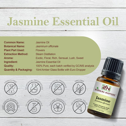 Jasmine Essential Oil 100% Pure Premium Grade, Undiluted