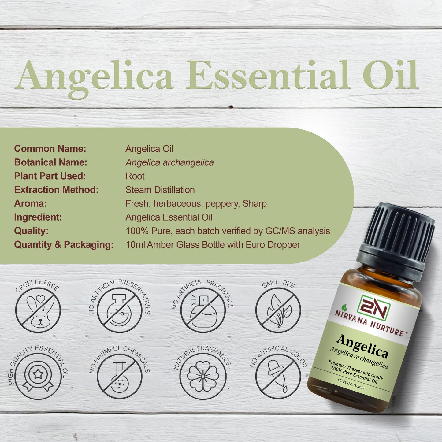 Angelica Essential Oil 100% Pure Premium Grade, Undiluted
