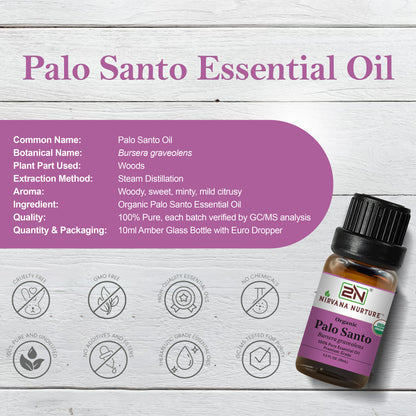 Organic Palo Santo Essential Oil – 100% Pure, Undiluted | Nirvana Nurture