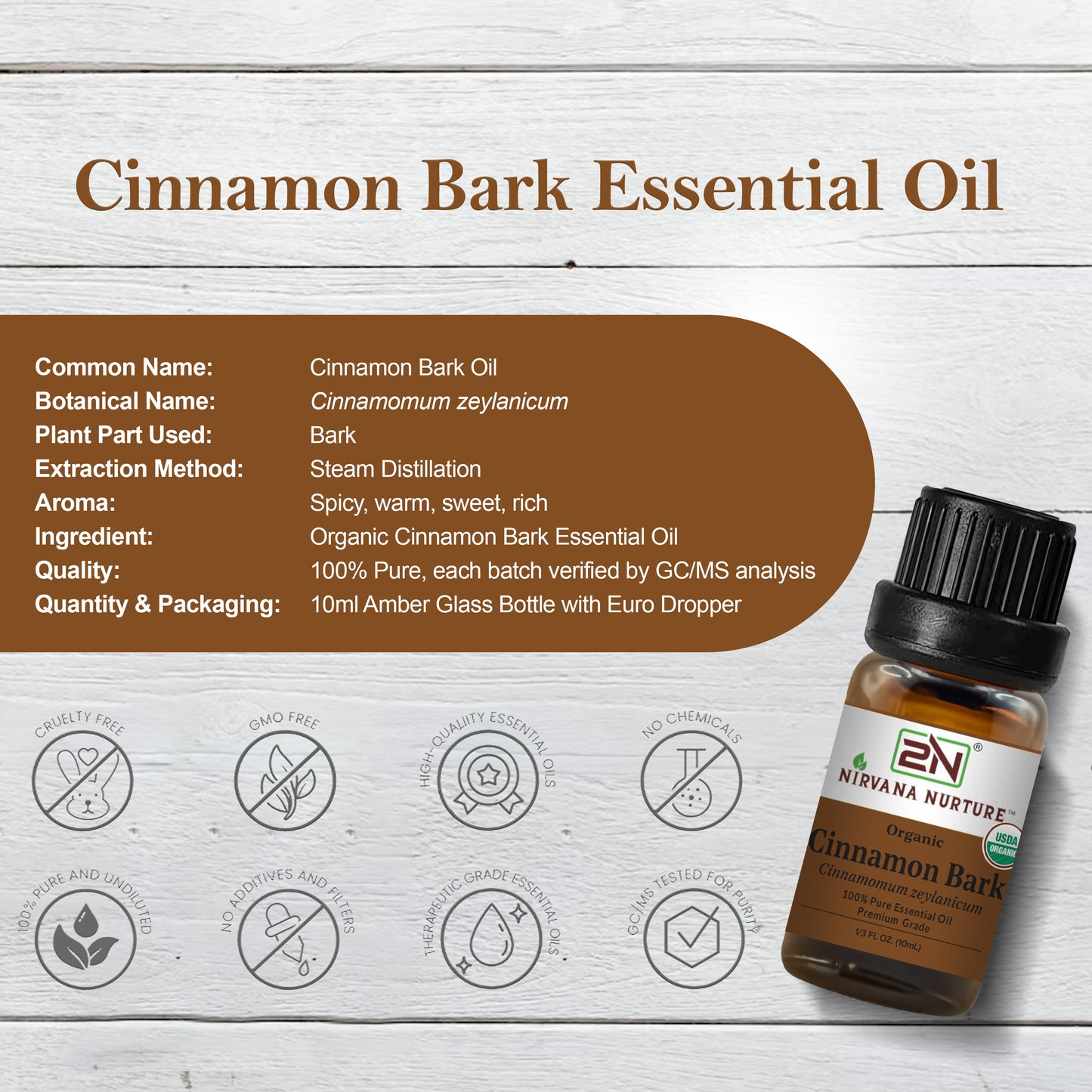 Organic Cinnamon Bark Essential Oil – 100% Pure, Undiluted | Nirvana Nurture