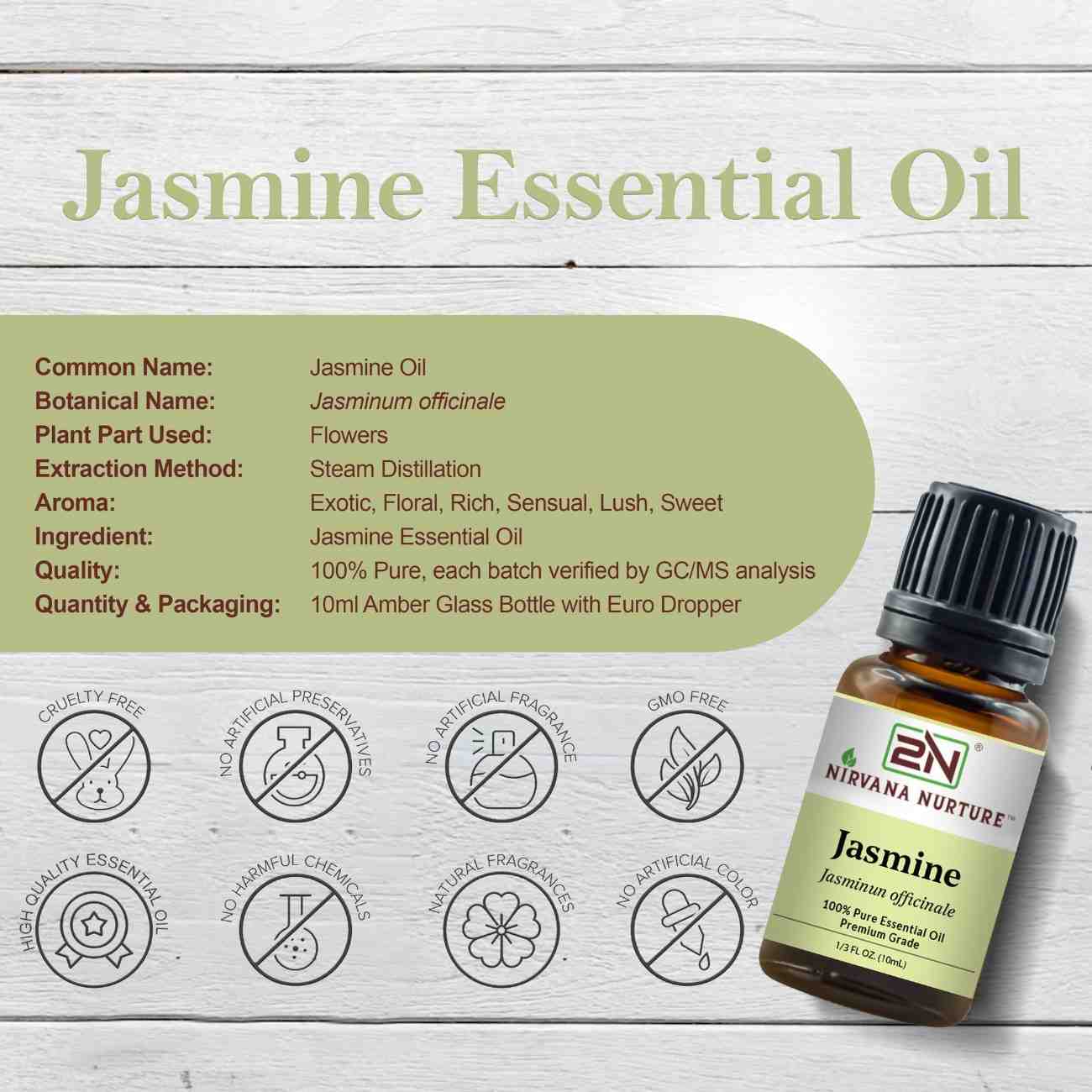 Jasmine Essential Oil – 100% Pure, Undiluted | Nirvana Nurture
