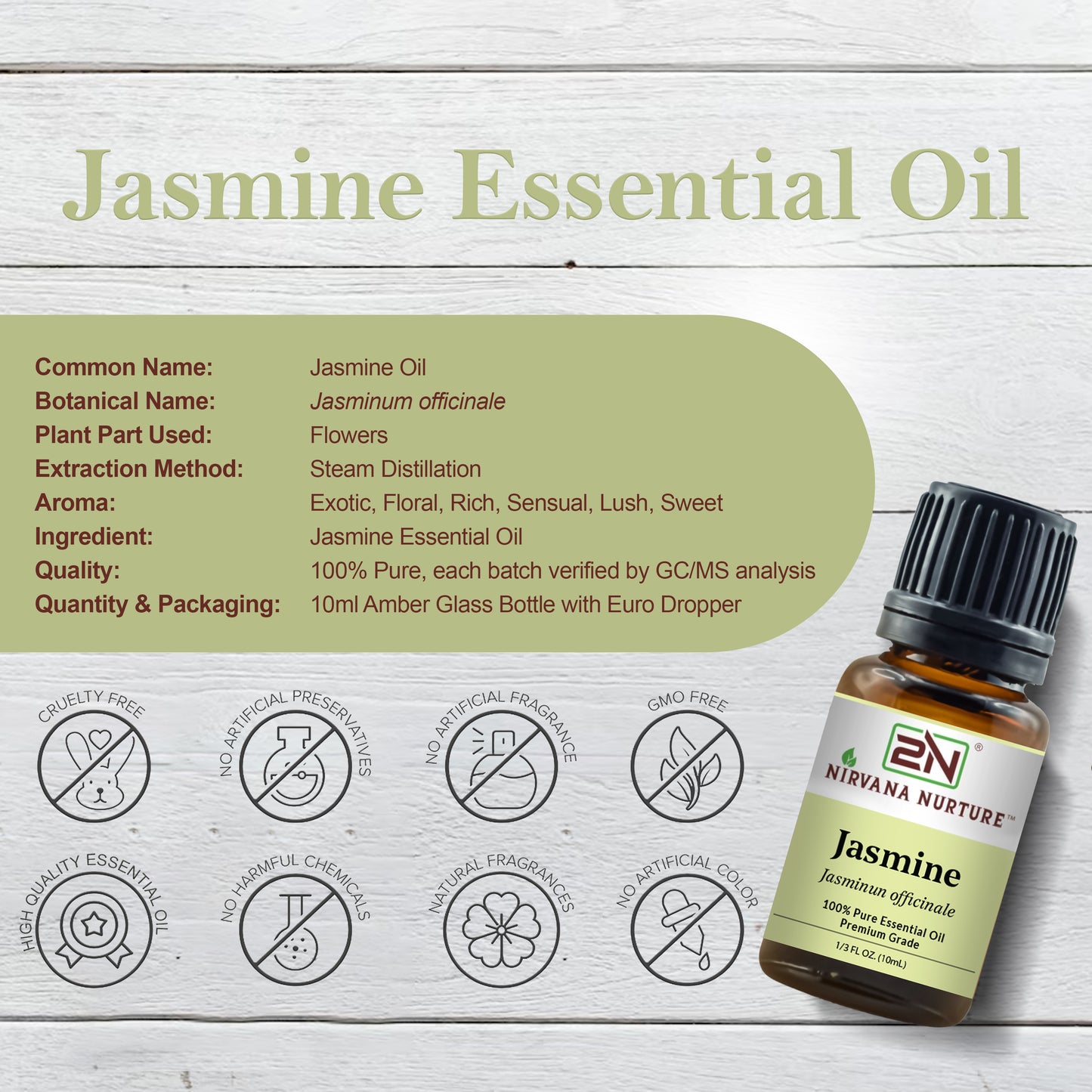 Jasmine Essential Oil – 100% Pure, Undiluted | Nirvana Nurture