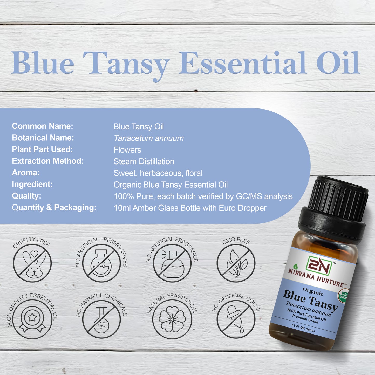 Organic Blue Tansy Essential Oil – 100% Pure, Undiluted | Nirvana Nurture