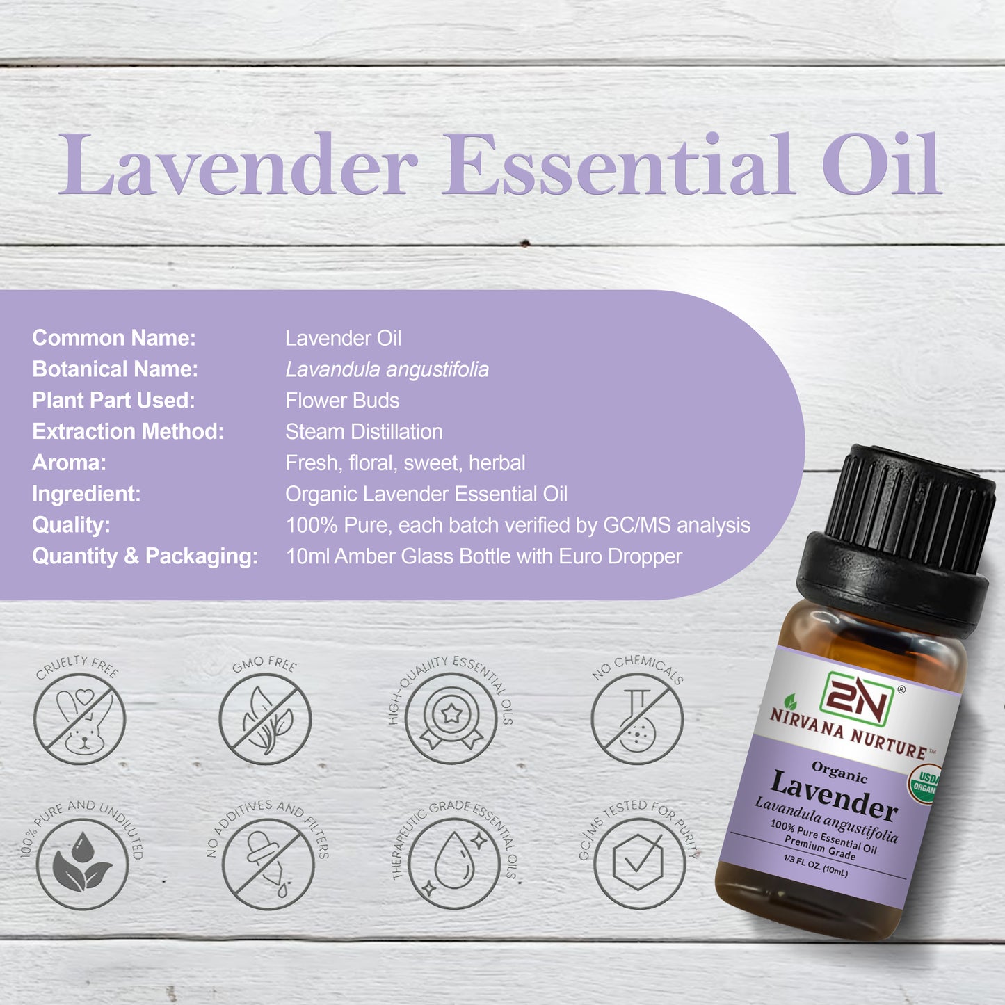 Organic Lavender Essential Oil – 100% Pure, Undiluted | Nirvana Nurture