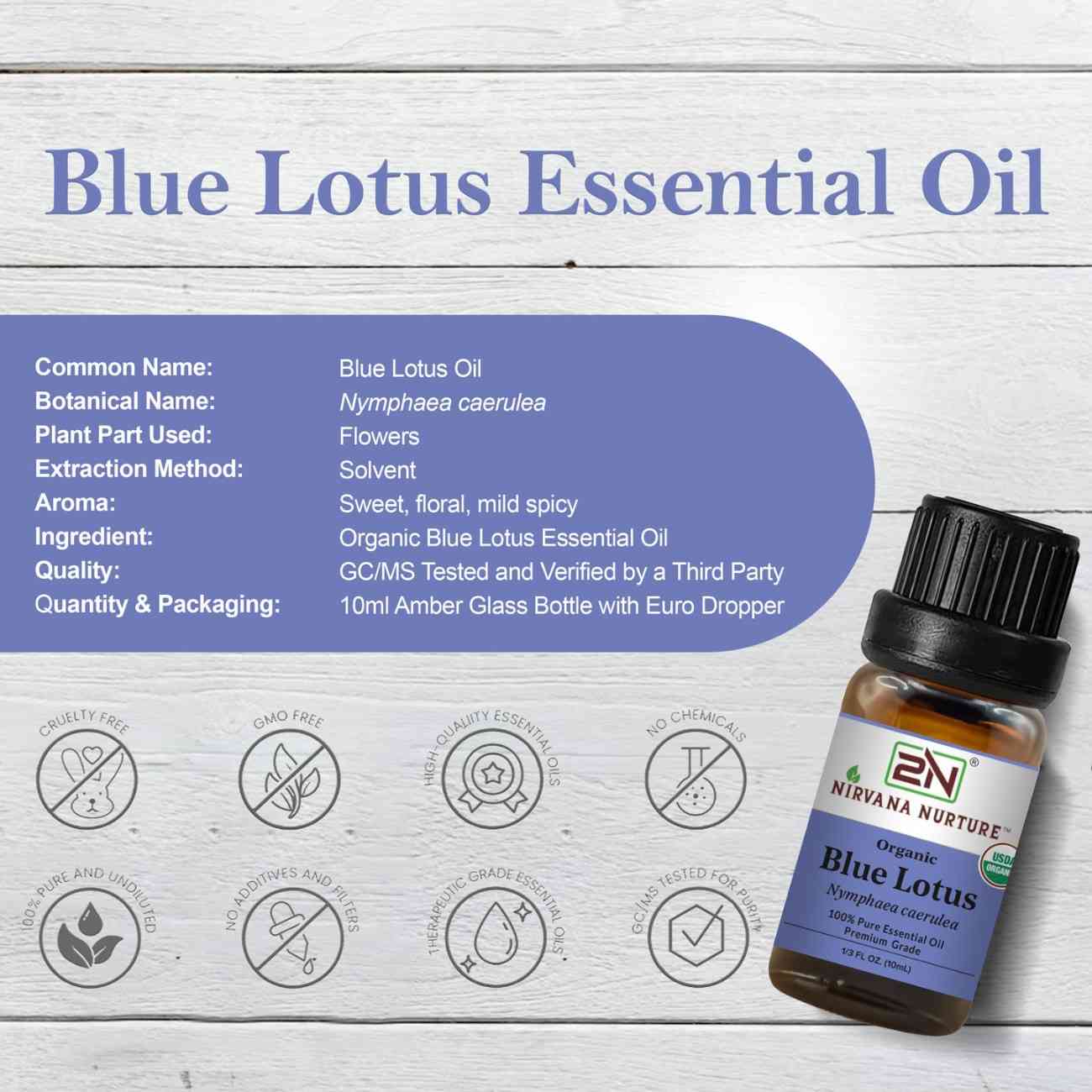 Organic Blue Lotus Essential Oil – 100% Pure, Undiluted | Nirvana Nurture