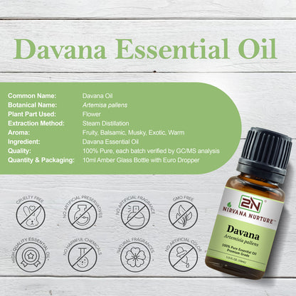 Davana Essential Oil – 100% Pure, Undiluted | Nirvana Nurture