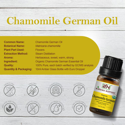 Organic Chamomile German Essential Oil – 100% Pure, Undiluted | Nirvana Nurture