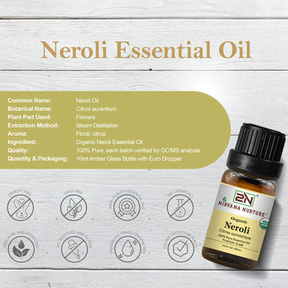 Organic Neroli Essential Oil – 100% Pure, Undiluted | Nirvana Nurture