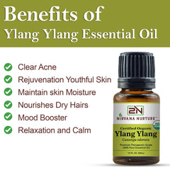 100% Pure Organic Ylang Ylang Essential Oil | Premium Grade