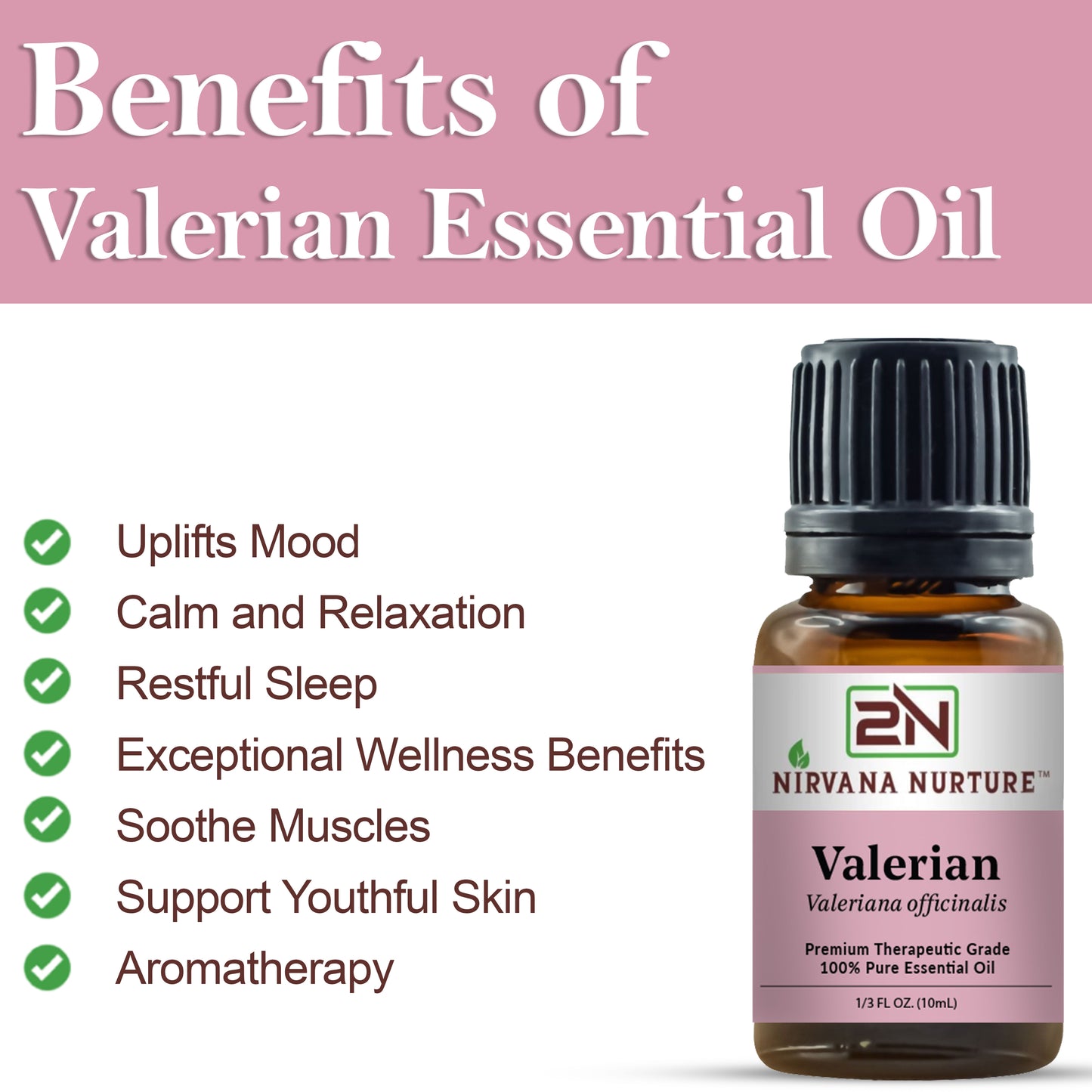 Valerian Essential Oil 100% Pure Premium Grade, Undiluted