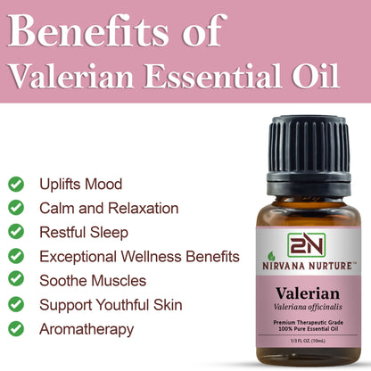 Valerian Essential Oil 100% Pure Premium Grade, Undiluted