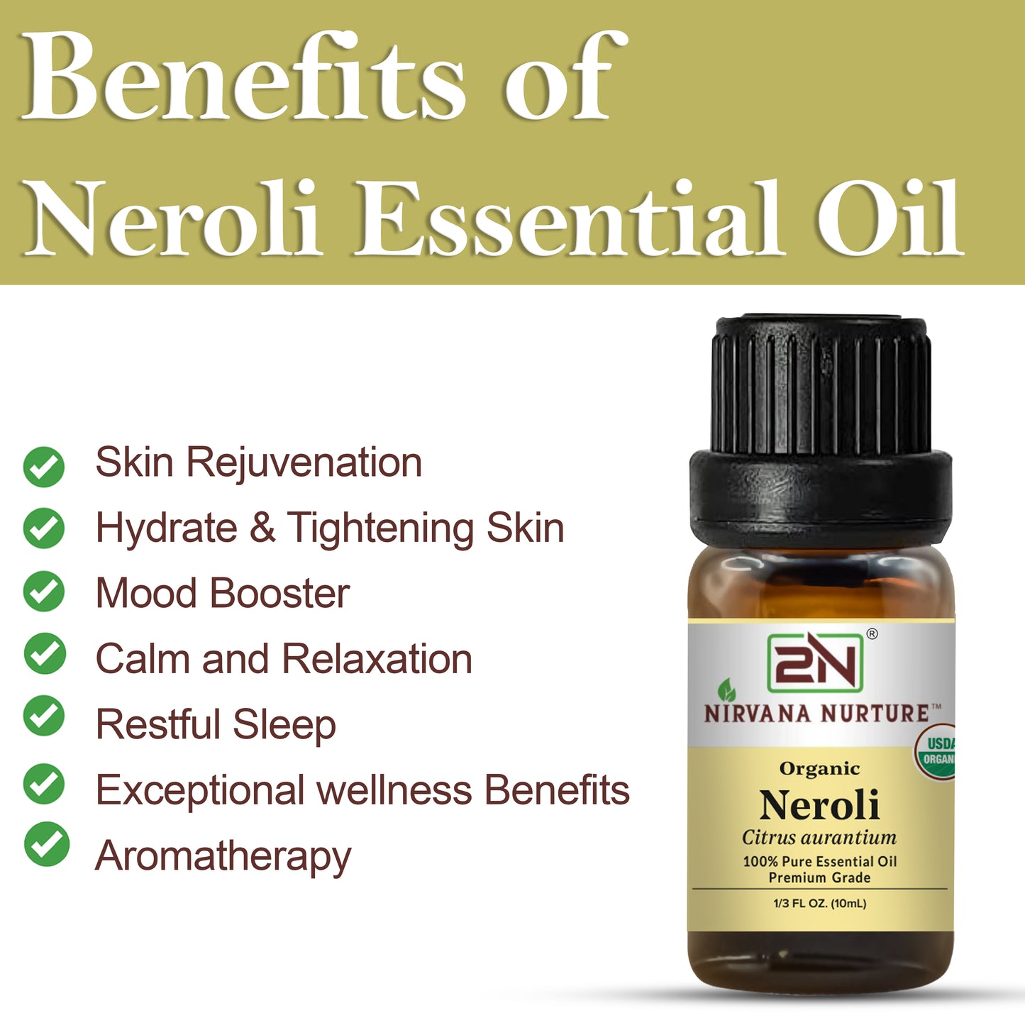 Organic Neroli Essential Oil – 100% Pure, Undiluted | Nirvana Nurture