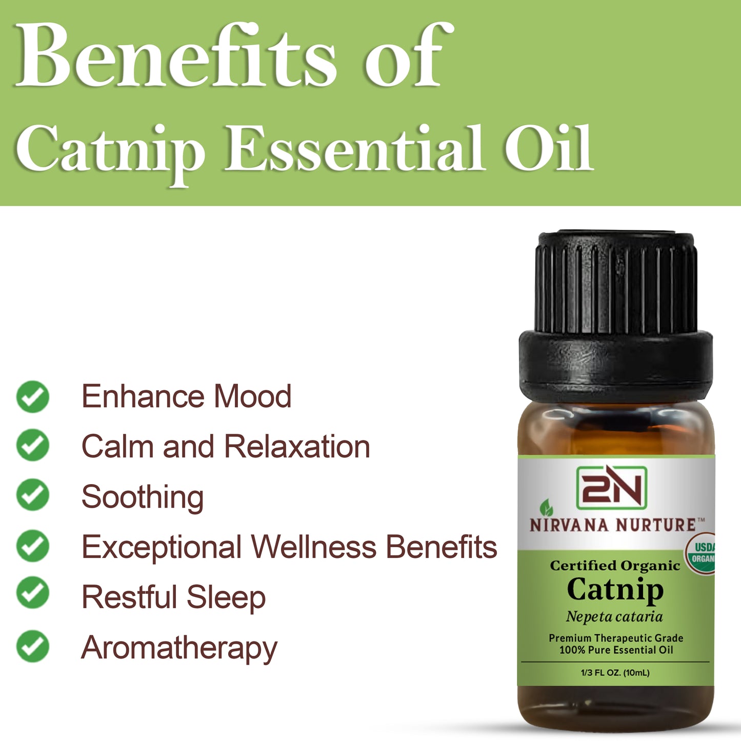 Organic Catnip Essential Oil – 100% Pure, Undiluted | Nirvana Nurture