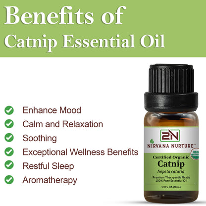 Organic Catnip Essential Oil – 100% Pure, Undiluted | Nirvana Nurture