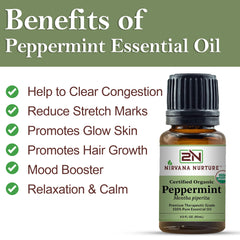 Premium Organic Peppermint Oil - 100% Pure