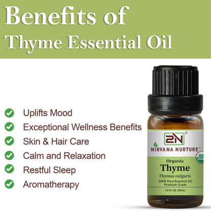Organic Thyme Essential Oil – 100% Pure, Undiluted | Nirvana Nurture