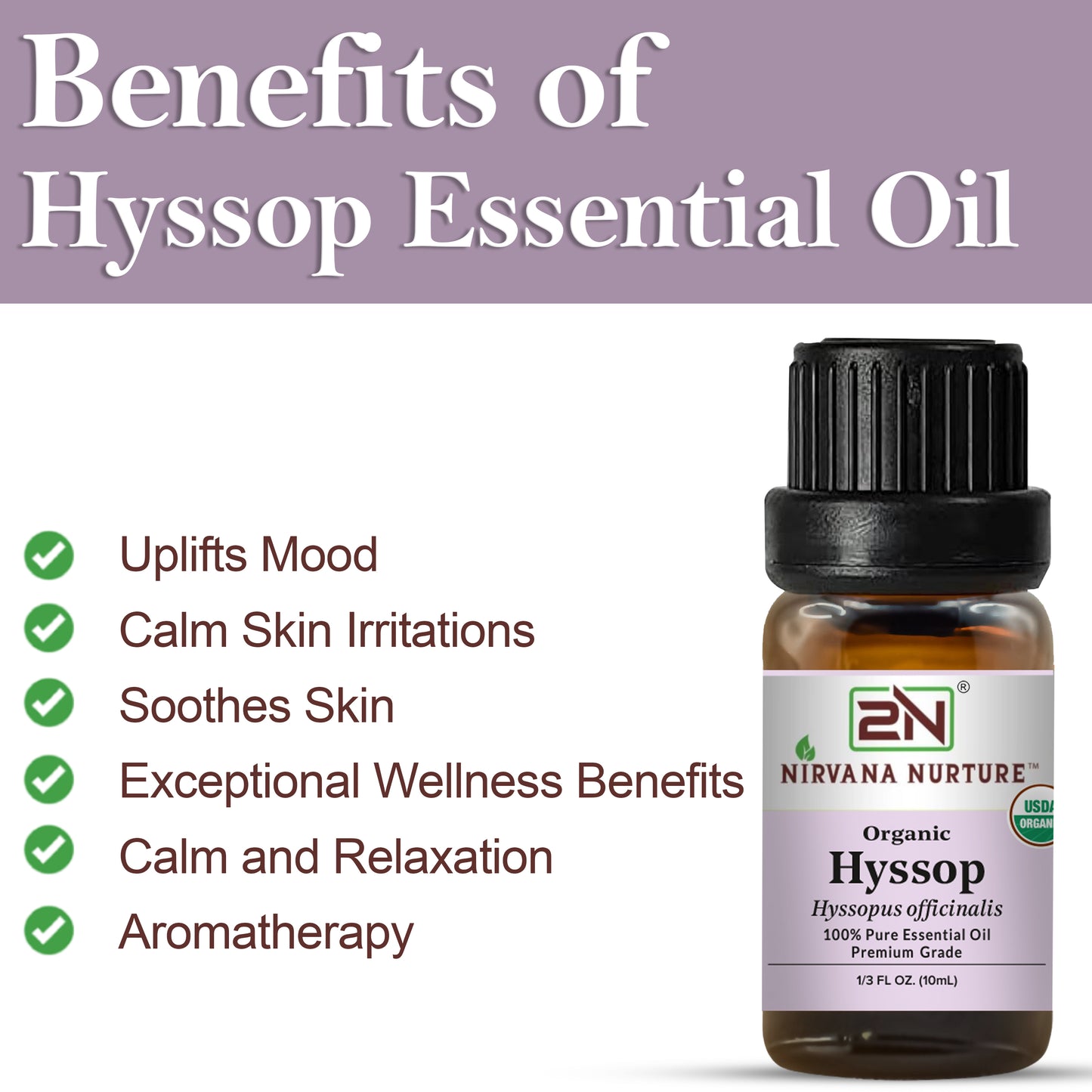 Organic Hyssop Essential Oil – 100% Pure, Undiluted | Nirvana Nurture
