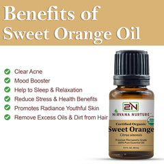 Organic Sweet Orange Oil | USDA Certified | 100% Pure