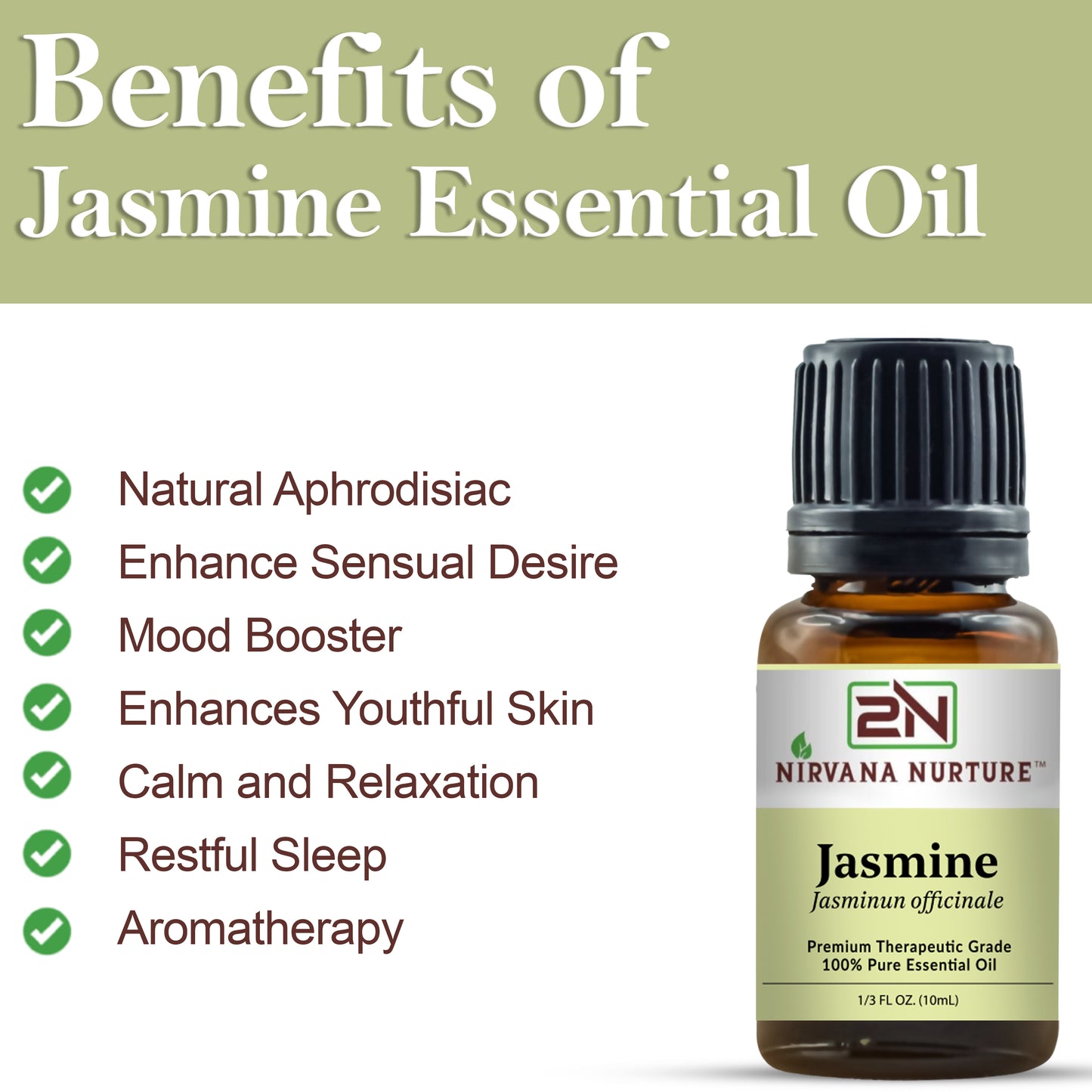 Jasmine Essential Oil 100% Pure Premium Grade, Undiluted