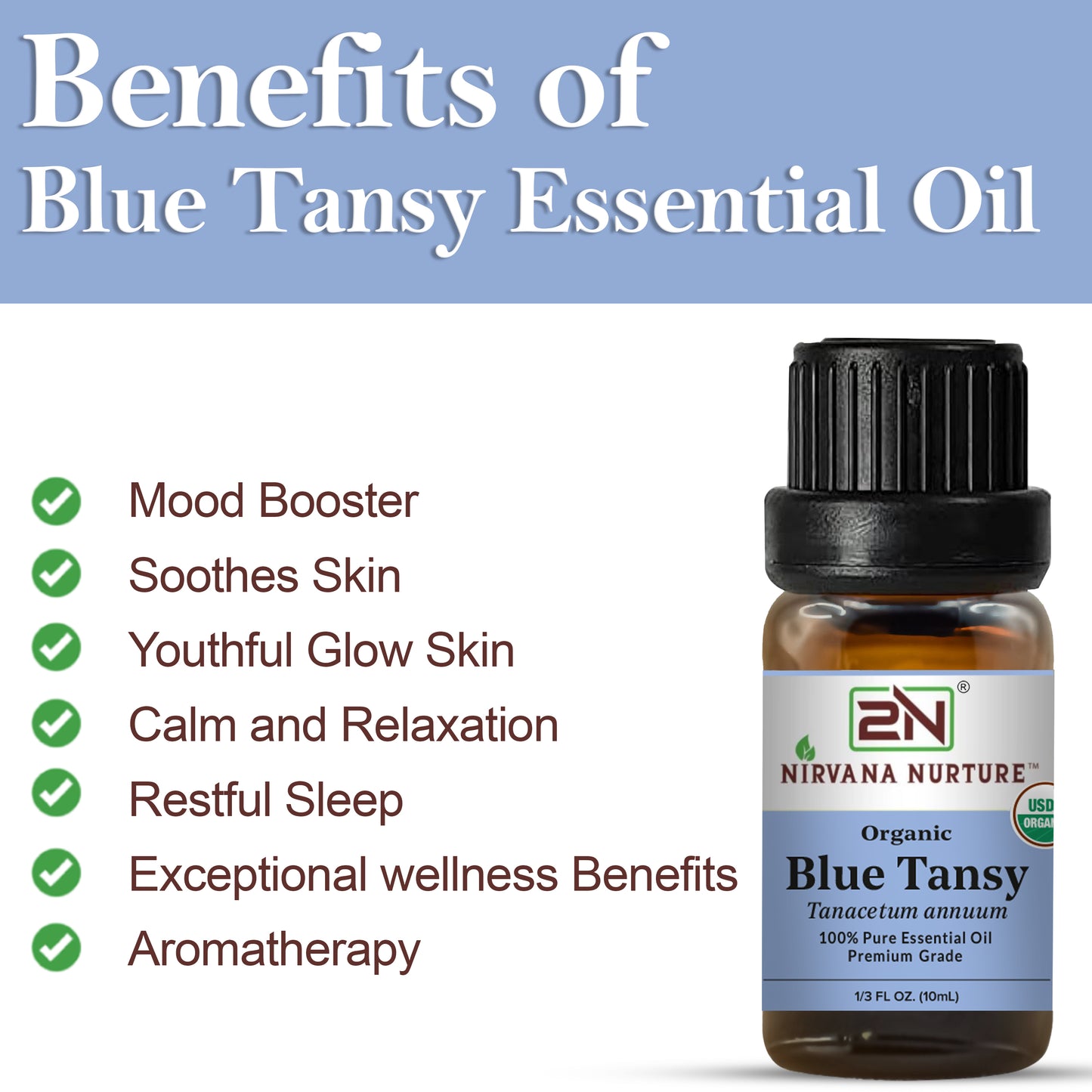 Organic Blue Tansy Essential Oil – 100% Pure, Undiluted | Nirvana Nurture