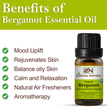 Organic Bergamot Essential Oil – 100% Pure, Undiluted | Nirvana Nurture