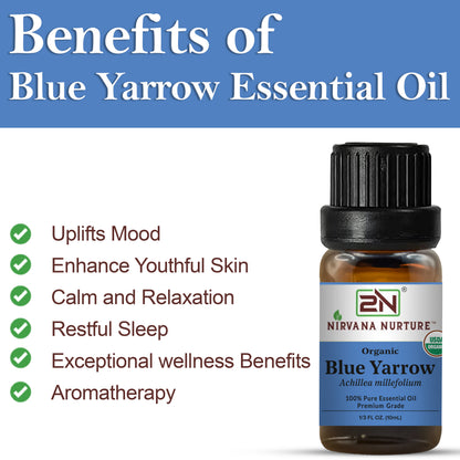Organic Blue Yarrow Essential Oil – 100% Pure, Undiluted | Nirvana Nurture