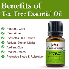 100% Pure Organic Tea Tree Essential Oil | USDA Certified