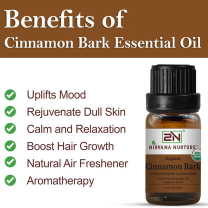 Organic Cinnamon Bark Essential Oil – 100% Pure, Undiluted | Nirvana Nurture