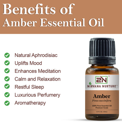 Amber Essential Oil – 100% Pure, Undiluted | Nirvana Nurture