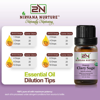 Organic Clary Sage Essential Oil – 100% Pure, Undiluted | Nirvana Nurture