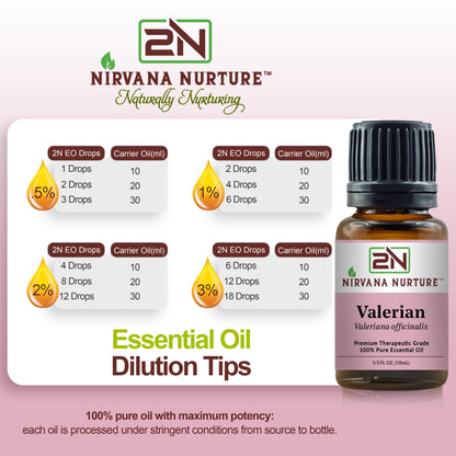 Valerian Essential Oil 100% Pure Premium Grade, Undiluted