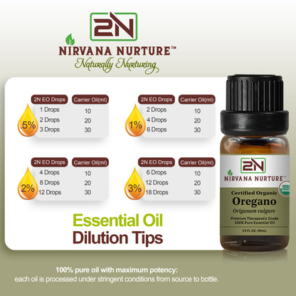 Oregano Essential Oil USDA Certified Organic, 100% Pure Natural Premium Grade, Undiluted