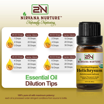 Helichrysum Essential Oil USDA Certified Organic, 100% Pure Natural Premium Grade, Undiluted