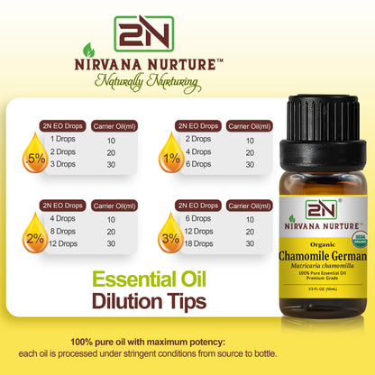 Organic Chamomile German Essential Oil – 100% Pure, Undiluted | Nirvana Nurture