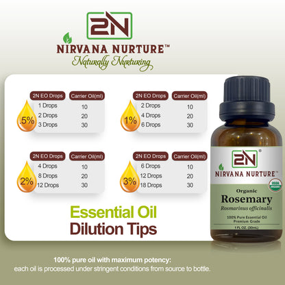 Organic Rosemary Essential Oil – 100% Pure, Undiluted, 30ml | Nirvana Nurture