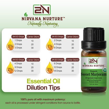 Organic Sweet Marjoram Essential Oil – 100% Pure, Undiluted | Nirvana Nurture