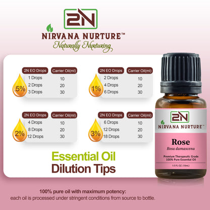 Rose Essential Oil 100% Pure Premium Grade, Undiluted