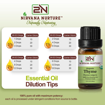 Organic Thyme Essential Oil – 100% Pure, Undiluted | Nirvana Nurture