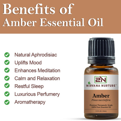 Amber Essential Oil 100% Pure Premium Grade, Undiluted