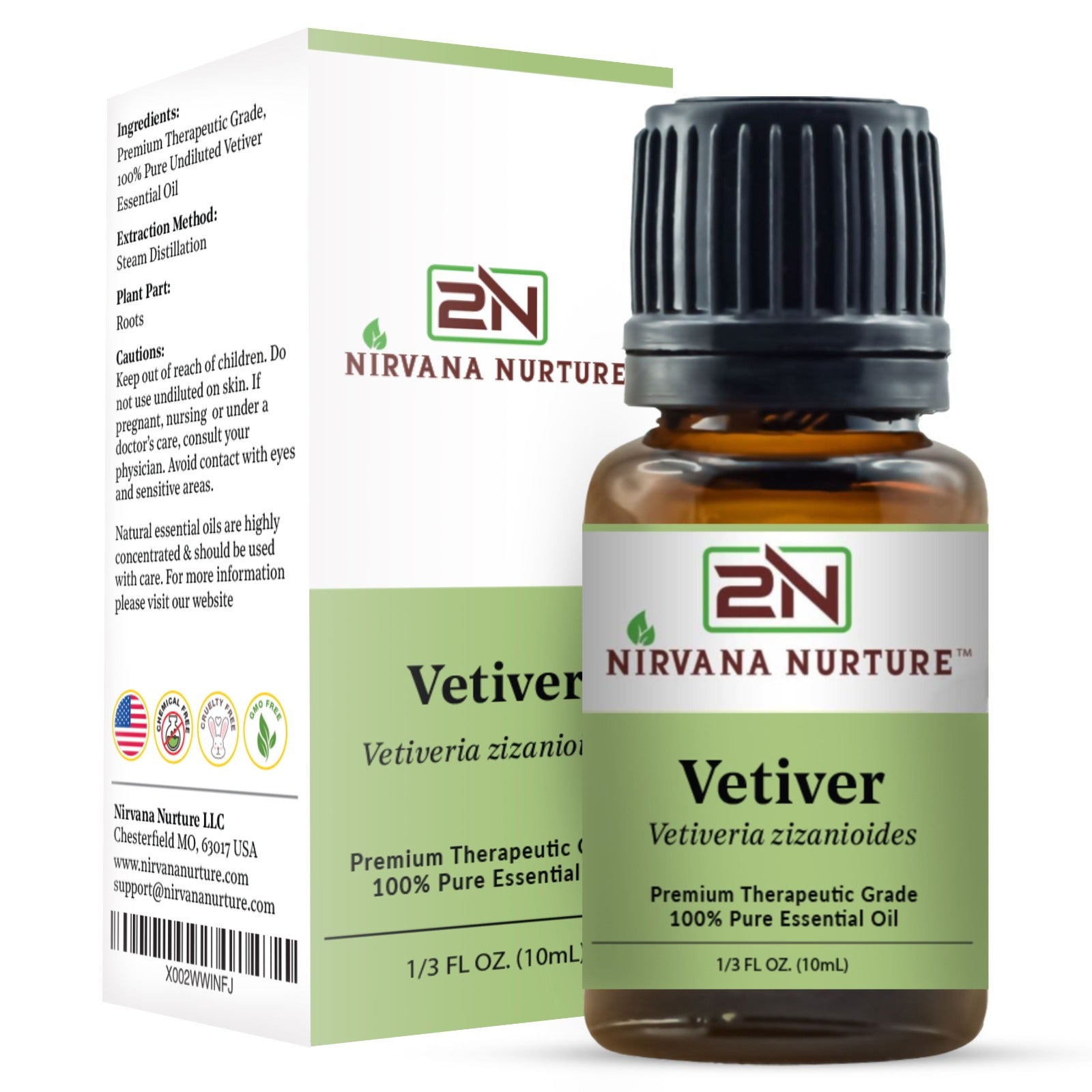 Vetiver Essential Oil 100% Pure Premium Natural Therapeutic Grade, Undiluted