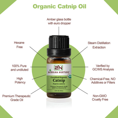 Organic Catnip Essential Oil – 100% Pure, Undiluted | Nirvana Nurture