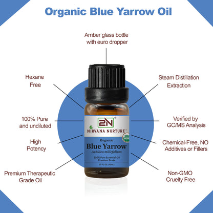 Organic Blue Yarrow Essential Oil – 100% Pure, Undiluted | Nirvana Nurture