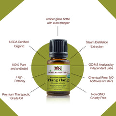 100% Pure Organic Ylang Ylang Essential Oil | Premium Grade