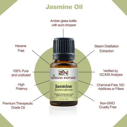 Jasmine Essential Oil 100% Pure Premium Grade, Undiluted