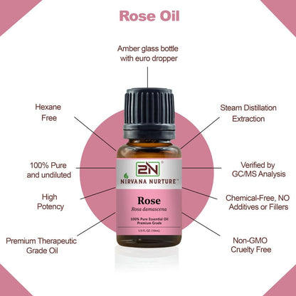 Rose Essential Oil – 100% Pure, Undiluted | Nirvana Nurture