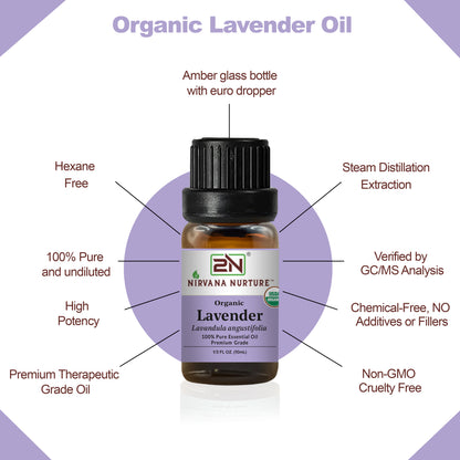 Organic Lavender Essential Oil – 100% Pure, Undiluted | Nirvana Nurture