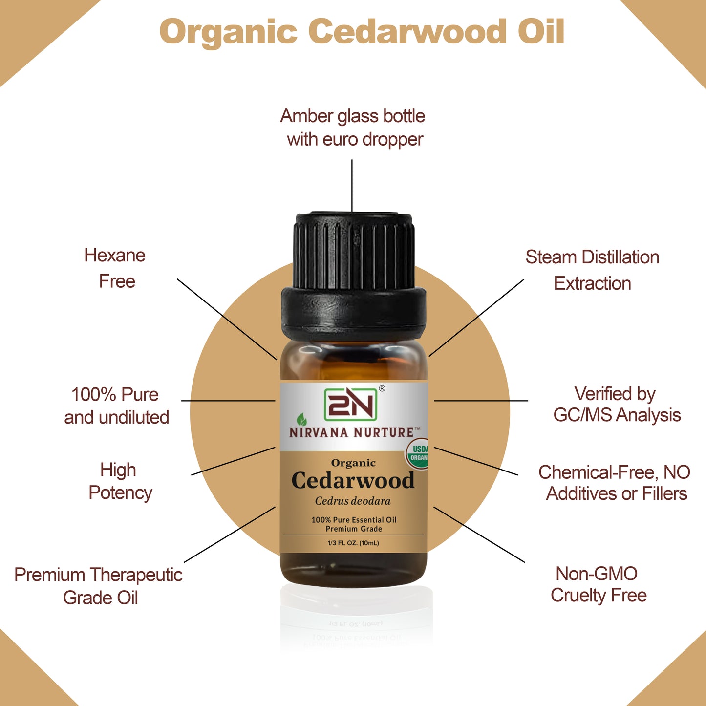 Organic Cedarwood Essential Oil – 100% Pure, Undiluted | Nirvana Nurture