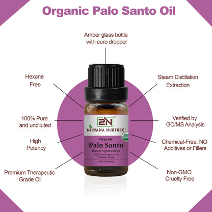 Organic Palo Santo Essential Oil – 100% Pure, Undiluted | Nirvana Nurture